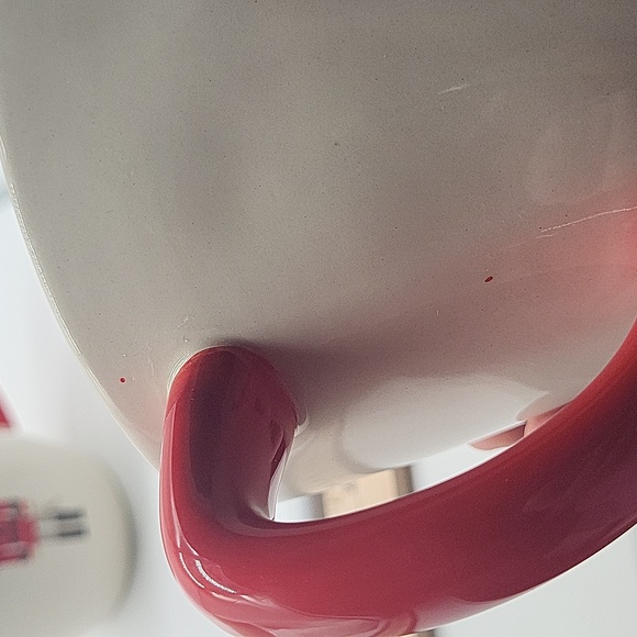 Rae Dunn Red Happy Holiday Nutcracker Mugs x 4 - Picture 7 of 9